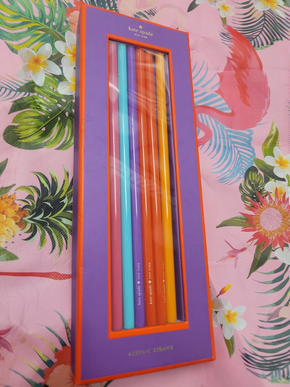 kate spade Acrylic Straw Set New 6pc